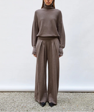 Charger l&#39;image dans la galerie, Molli Pantalon Lauren en Laine Mérinos Châtaigne