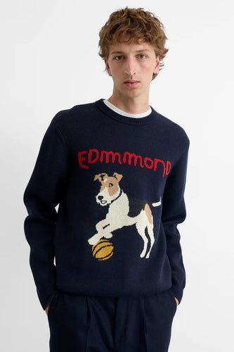Edmmond Studios Pull Finot en Coton Navy