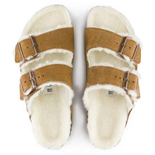 Charger l&#39;image dans la galerie, Birkenstock Sandales Arizona Etroite en Fourrure d&#39;Agneau Mink