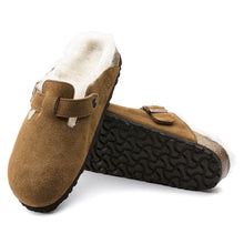 Charger l&#39;image dans la galerie, Birkenstock Sandales Boston Etroite en Fourrure d&#39;Agneau Mink
