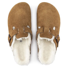 Charger l&#39;image dans la galerie, Birkenstock Sandales Boston Etroite en Fourrure d&#39;Agneau Mink