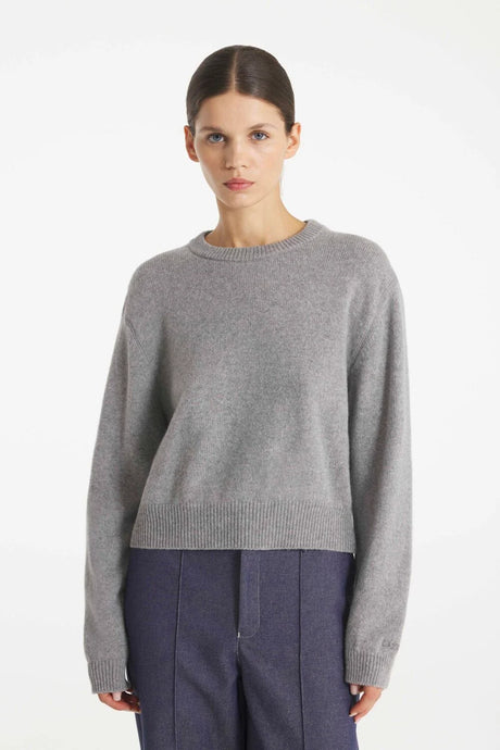 Le Mont Saint Michel Pull Salvino en Laine Cachemire  Grey