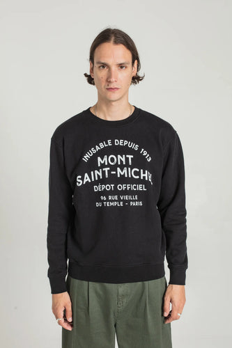 Le Mont Saint Michel Sweatshirt Imprimé Taugi Black