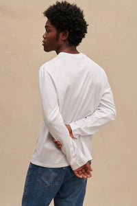 Le Minor T-shirt Manches Longues en Coton Blanc