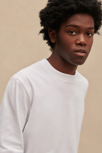 Le Minor T-shirt Manches Longues en Coton Blanc