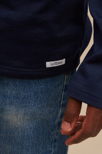 Le Minor T-shirt ML en Coton Marine