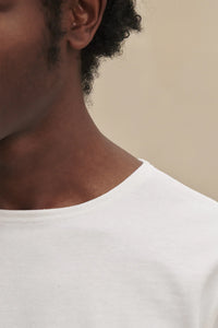 Le Minor T-shirt Epais ML en Coton Blanc