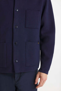 Le Mont Saint Michel Veste Guino en Laine Navy