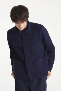 Le Mont Saint Michel Veste Guino en Laine Navy