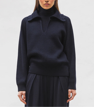 Charger l&#39;image dans la galerie, Molli Vareuse Santo en Maille Ondulée Nuit