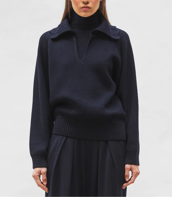 Molli Vareuse Santo en Maille Ondulée Nuit