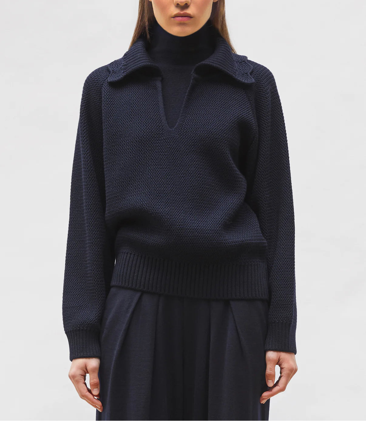 Molli Vareuse Santo en Maille Ondulée Nuit