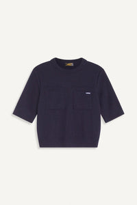 Le Mont Saint Michel Pull Symone en Laine Navy