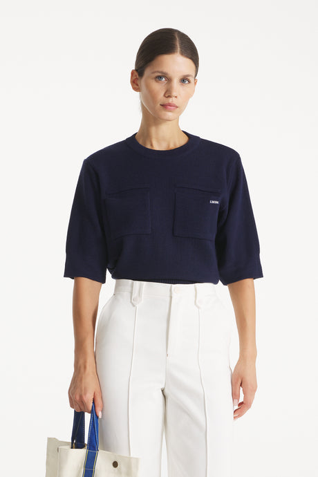 Le Mont Saint Michel Pull Symone en Laine Navy
