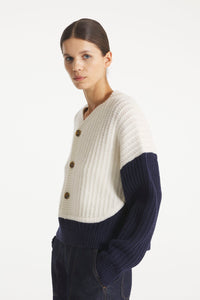 Le Mont Saint Michel Pull Suyor en Laine Navy