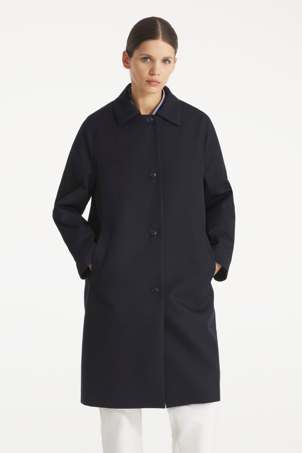 Le Mont Saint Michel Trench Magic en Laine Black
