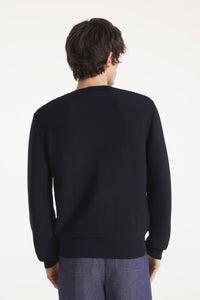 Le Mont Saint Michel Pull Sisla en Laine Navy