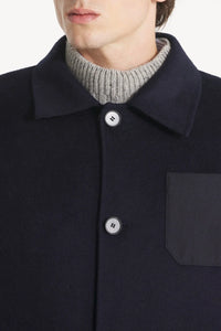 Le Mont Saint Michel Veste Verdadero en Laine Navy