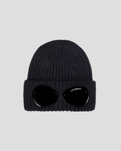 Charger l&#39;image dans la galerie, C.P. Company Bonnet Goggle en Laine Black