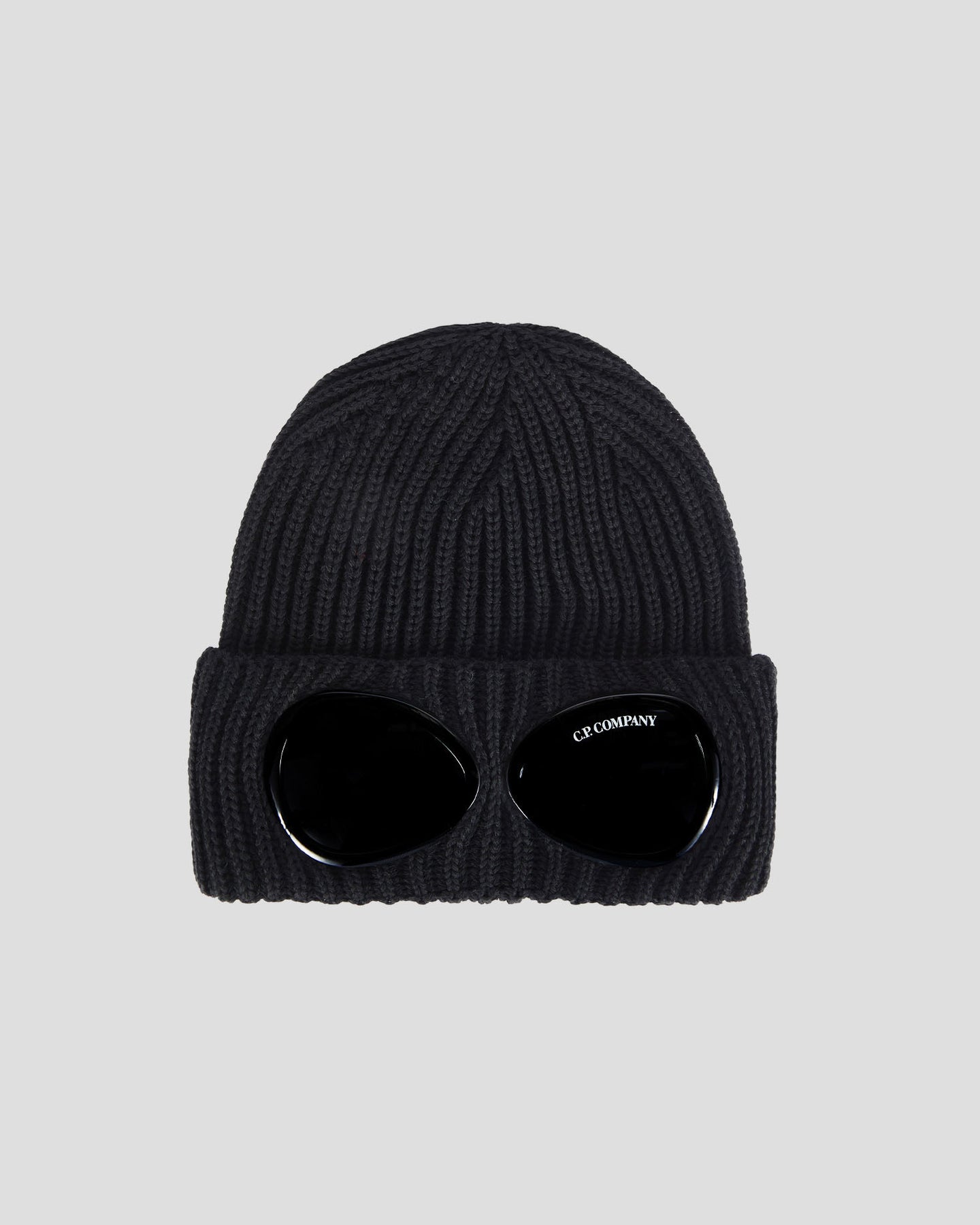 C.P. Company Bonnet Goggle en Laine Black
