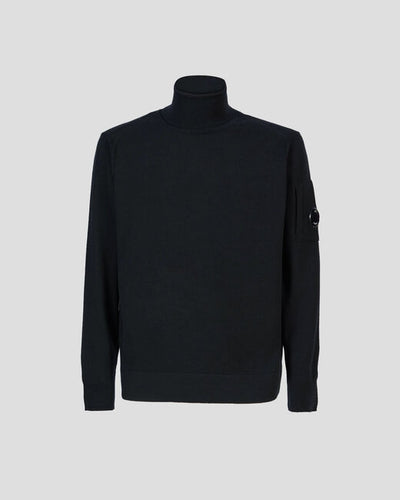 C.P. Company Pull Col roulé en Laine Black