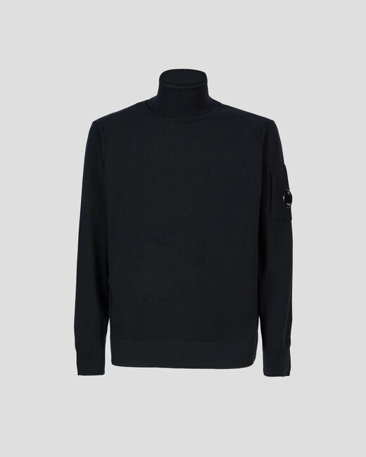 C.P. Company Pull Col roulé en Laine Black