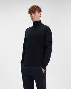 C.P. Company Pull Col roulé en Laine Black