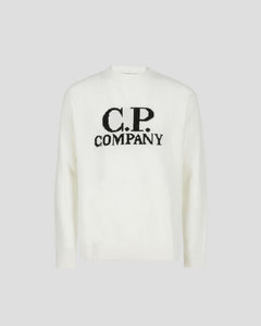 C.P. Company Pull Jacquard Lambswool Gauze white
