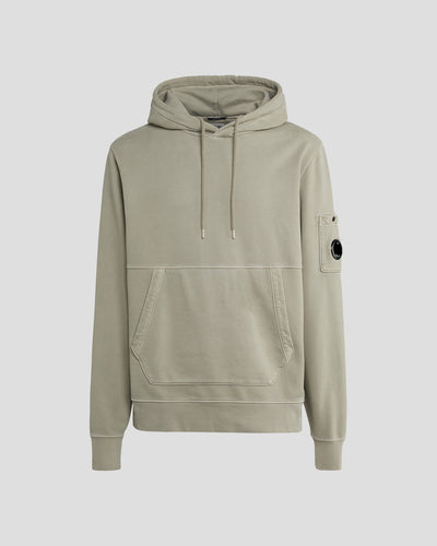 C.P. Company Hoodie Diagonal Raised Fleece Silver sage