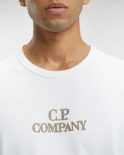 Charger l&#39;image dans la galerie, C.P. Company T-shirt Logo Mercerized Gauze white