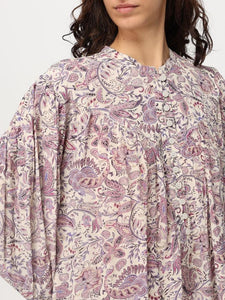 Isabel Marant Etoile Blouse Zalika Ecru Purple