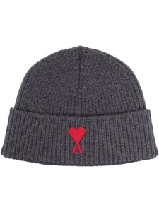 AMI Bonnet Ami de coeur Gris chine