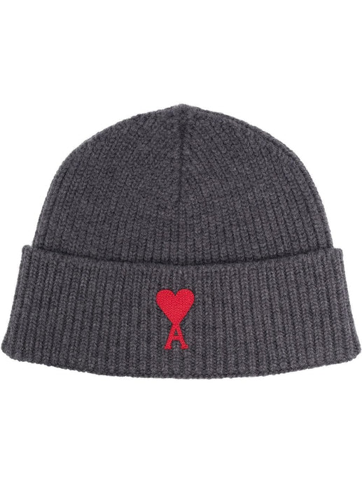 AMI Bonnet Ami de coeur Gris chine