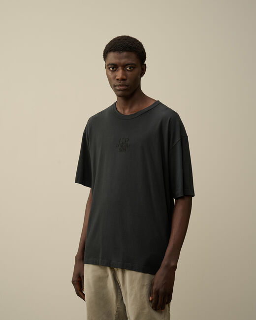 C.P. Company T-shirt Boxy Logo Black Sand