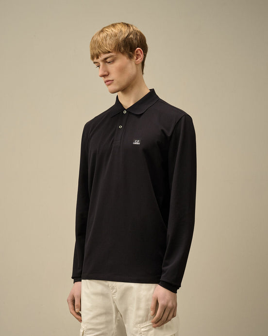 C.P. Company Polo Piquet Long Sleeve Total Eclipse
