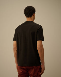 C.P. Company T-shirt Jersey Twisted Embroidery Black