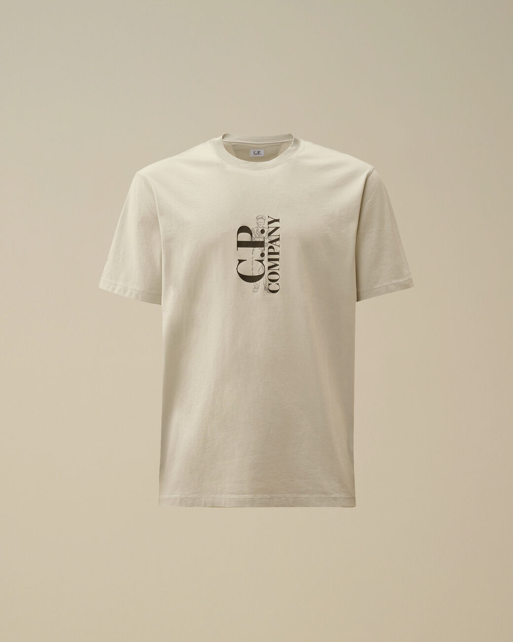 C.P. Company T-shirt Jersey Vertical Logo Blue Fox