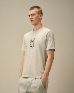 C.P. Company T-shirt Jersey Vertical Logo Blue Fox
