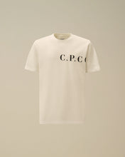 Charger l&#39;image dans la galerie, C.P. Company T-shirt Jersey Front Black Logo Gauze White