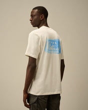 Charger l&#39;image dans la galerie, C.P. Company T-shirt Jersey Graphic Logo Gauze White