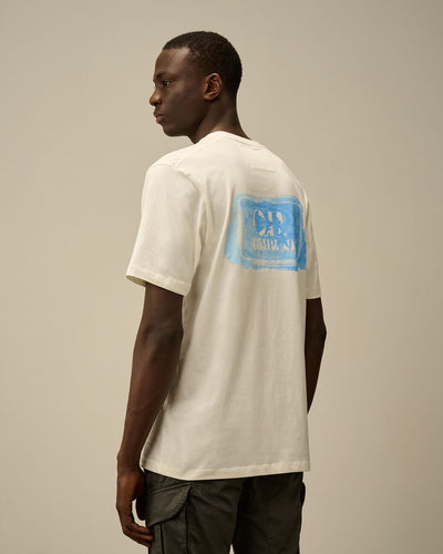 C.P. Company T-shirt Jersey Graphic Logo Gauze White