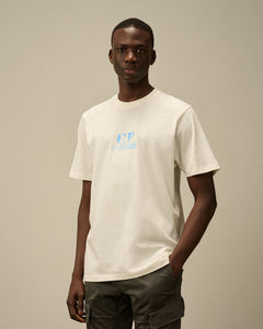 C.P. Company T-shirt Jersey Graphic Logo Gauze White