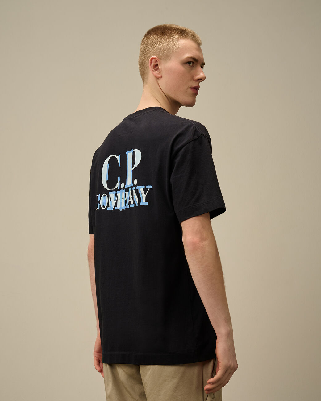 C.P. Company T-shirt Jersey Printed logo Total Eclipse