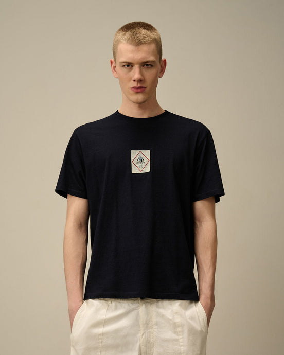 C.P. Company T-shirt Indigo Jersey Logo Denim