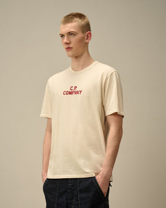 C.P. Company T-shirt Natural Jersey Logo Pistachio