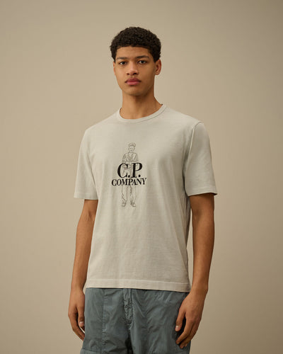 C.P. Company T-shirt Jersey Logo Blue Fox