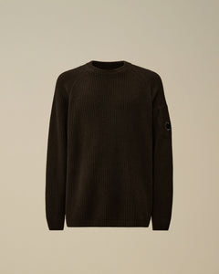 C.P. Company Pull Cotton Chenille Crewneck Black