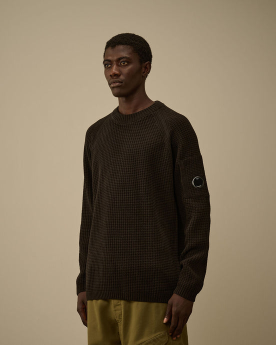 C.P. Company Pull Cotton Chenille Crewneck Black