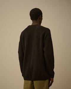 C.P. Company Pull Cotton Chenille Crewneck Black