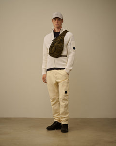 C.P. Company Pull Lambswool GRS Full Zip Gauze White
